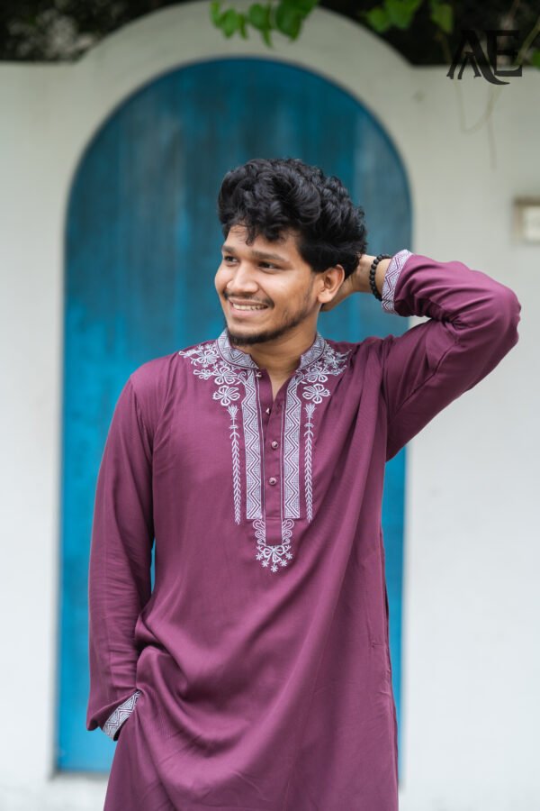 Maroon Panjabi - Image 2